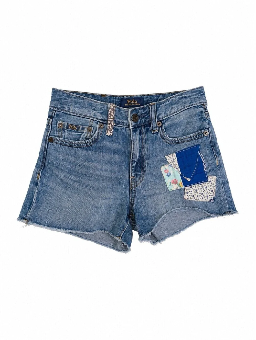 Polo Ralph Lauren Shorts Girl’s Blue Denim Patchwork